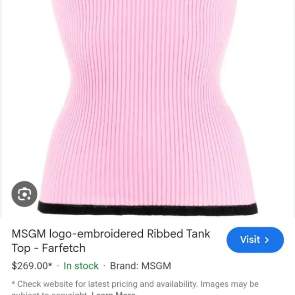 MSGM Razorback Tank Top - Picture 9 of 9